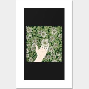 Chamomile floral greeting Posters and Art